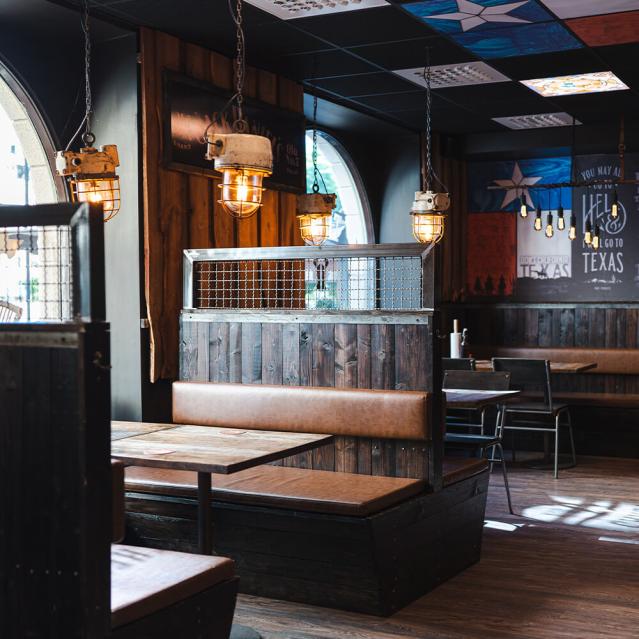 Swedish steakhouse with a masculine and rustic interior design